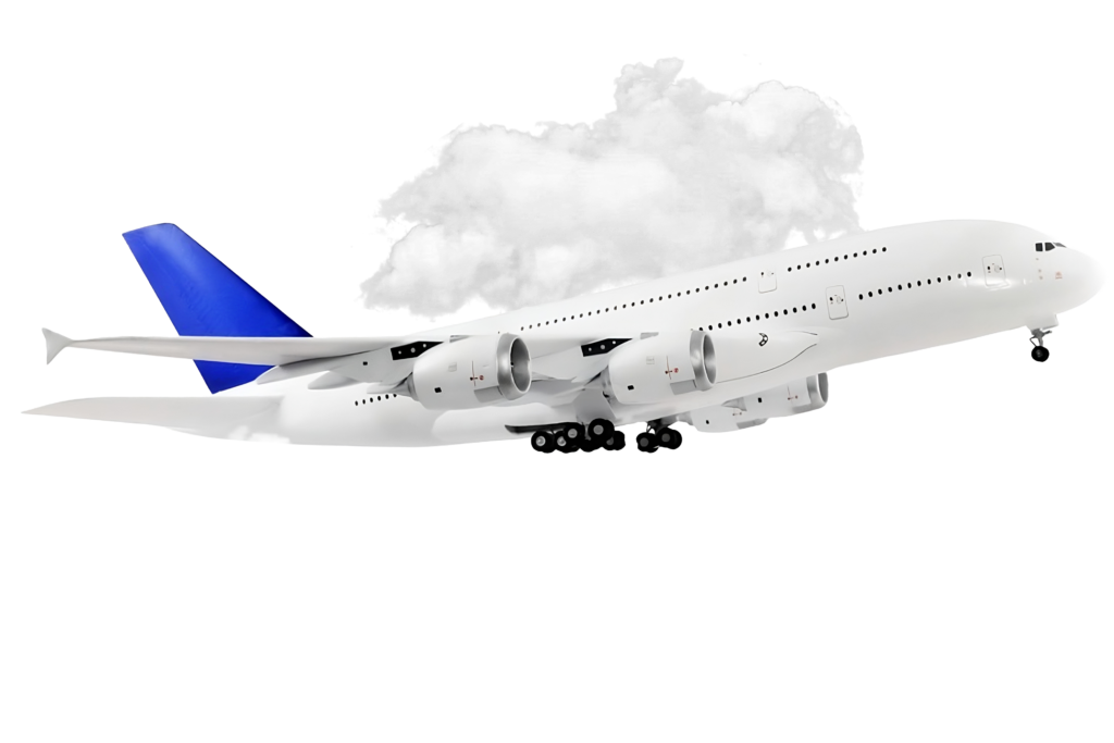 Book your ticketrs with us- image of a aeroplane